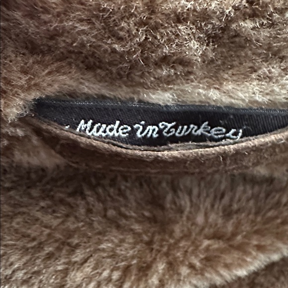 Men's Cole Haan Brown Shearling Coat - Picture 11 of 12